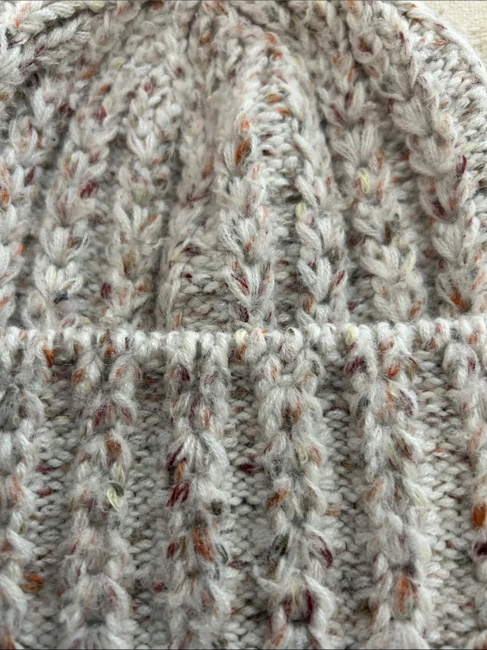 Quagga  Beanie  One Size Beige Crochet Knit Acrylic